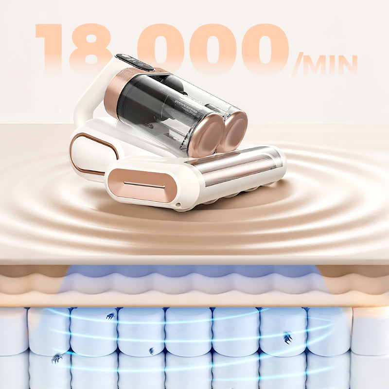 🛏️💨 13000Pa Powerful Mattress Vacuum Cleaner for Dust Mites Removal 🚀✨ UV Light & Ultrasonic Sterilization, Wireless Smart LED Display, Dual Large Dust Cups for Deep Cleaning